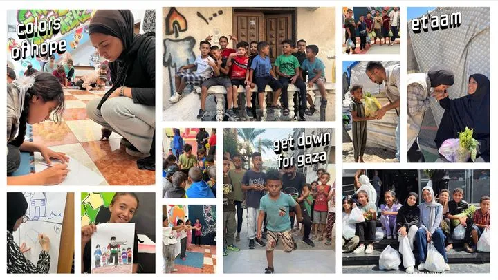 Collage of Camps Breakerz healing programs showing children in art therapy, dance, and creative activities